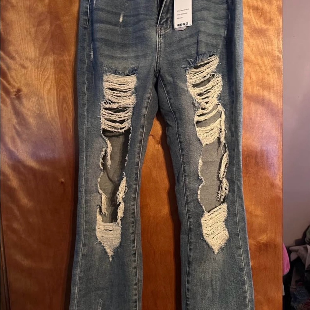 Judy Blue Light Blue Distressed Skinny Jeans